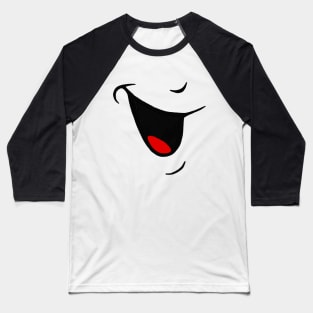 Mooglie Happy Mouth Mask Baseball T-Shirt